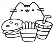 Coloriage pusheen cuisine parfaitement un vrai chef dessin