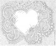 Coloriage coeur d amour dessin