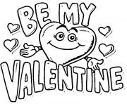 be my valentine soit ma valentine dessin à colorier