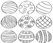 oeuf de paquess pattern dessin à colorier