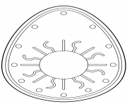 Coloriage oeuf de paques avec decorative sun