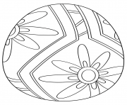 oeuf de paques avec flower pattern 1 dessin à colorier