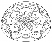 Coloriage oeuf de paques avec floral ornament dessin