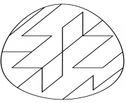 oeuf de paques avec abstract geometric pattern dessin à colorier