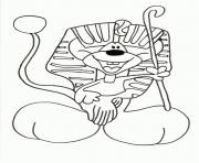 diddl en egypte le pharaon dessin à colorier