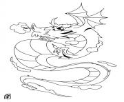 dragon aile nouvel an chinois dessin à colorier