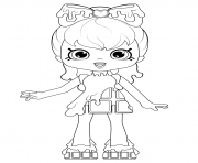 Coloriage Shopkins Doll Spaghetti Sue Lil Shoppie from the Happy Places dessin