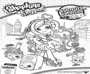 shopkins shoppies world vacation europe Spaghetti Sue Mario Meatball Lyn Gweeni dessin à colorier