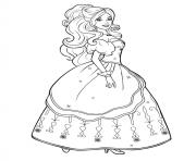 Coloriage princesse disney elegante dessin