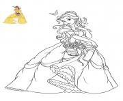 Princesse Disney Belle dessin à colorier
