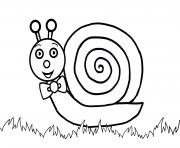 Coloriage escargot doit se reposer dessin