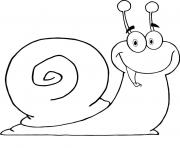 escargot joyeux et heurex dessin à colorier