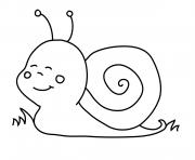 Coloriage escargot dans la foret dessin