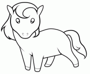 dessin cheval minon facile dessin à colorier