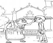 Coloriage la grand mere de miguel de coco disney dessin