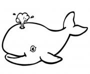 jolie baleine dessin à colorier