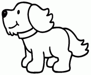 chien simple maternelle dessin à colorier