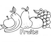 fruits alimentation equilibree dessin à colorier