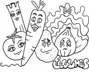 Coloriage legumes alimentation manger sante dessin