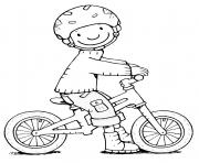 Coloriage panneau bicyclette velo securite routiere dessin