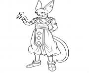 Coloriage beerus vs goku super saiyan gold dbz dessin