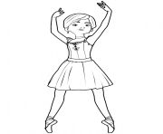 Coloriage ballerina boite a musique dessin