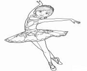 Coloriage odette dans le film ballerina dessin
