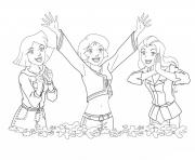 Coloriage totally spies shopping dessin