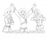 Coloriage totally spies equipe de feu dessin