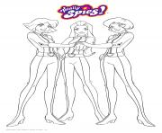 Coloriage totally spies equipe de feu dessin