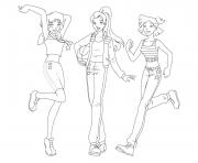 Coloriage clover totally spies dessin
