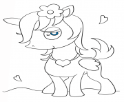 Coloriage nuage licorne kawaii dessin