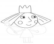 Coloriage ben and holly little kingdom dessin