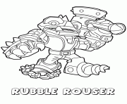 skylanders swap force rubble rouser dessin à colorier