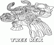 skylanders giants life first edition tree rex dessin à colorier