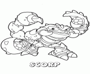 Coloriage skylanders swap force scorp