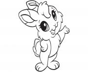 Coloriage lapin lapinot dessin