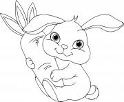 Coloriage lapin oeuf paques dessin