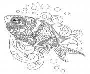 poisson mandala adulte dessin à colorier