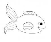 Coloriage poisson davril souriant dessin