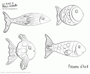 Coloriage poisson avril facile dessin