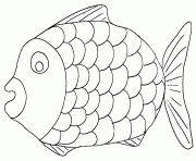 Coloriage poisson davril souriant dessin