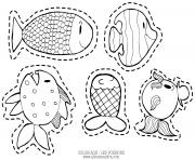 Coloriage poisson avril par partystudio dessin