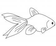 poisson rouge pour le 1ier avril dessin à colorier