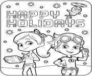 Happy Holidays with Rusty Rivets dessin à colorier