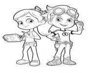 Coloriage rusty et ruby de rusty rivets enfants dessin