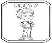 Coloriage Cute Robot from Rusty Rivets Robot Dinosaur dessin