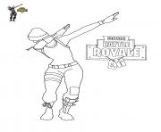 Fortnite Battle Royale Dab dessin à colorier