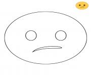 Twitter Confused Face Emoji dessin à colorier