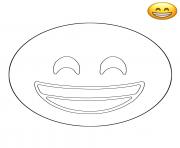 Emoji Grinning Smile Smiley dessin à colorier